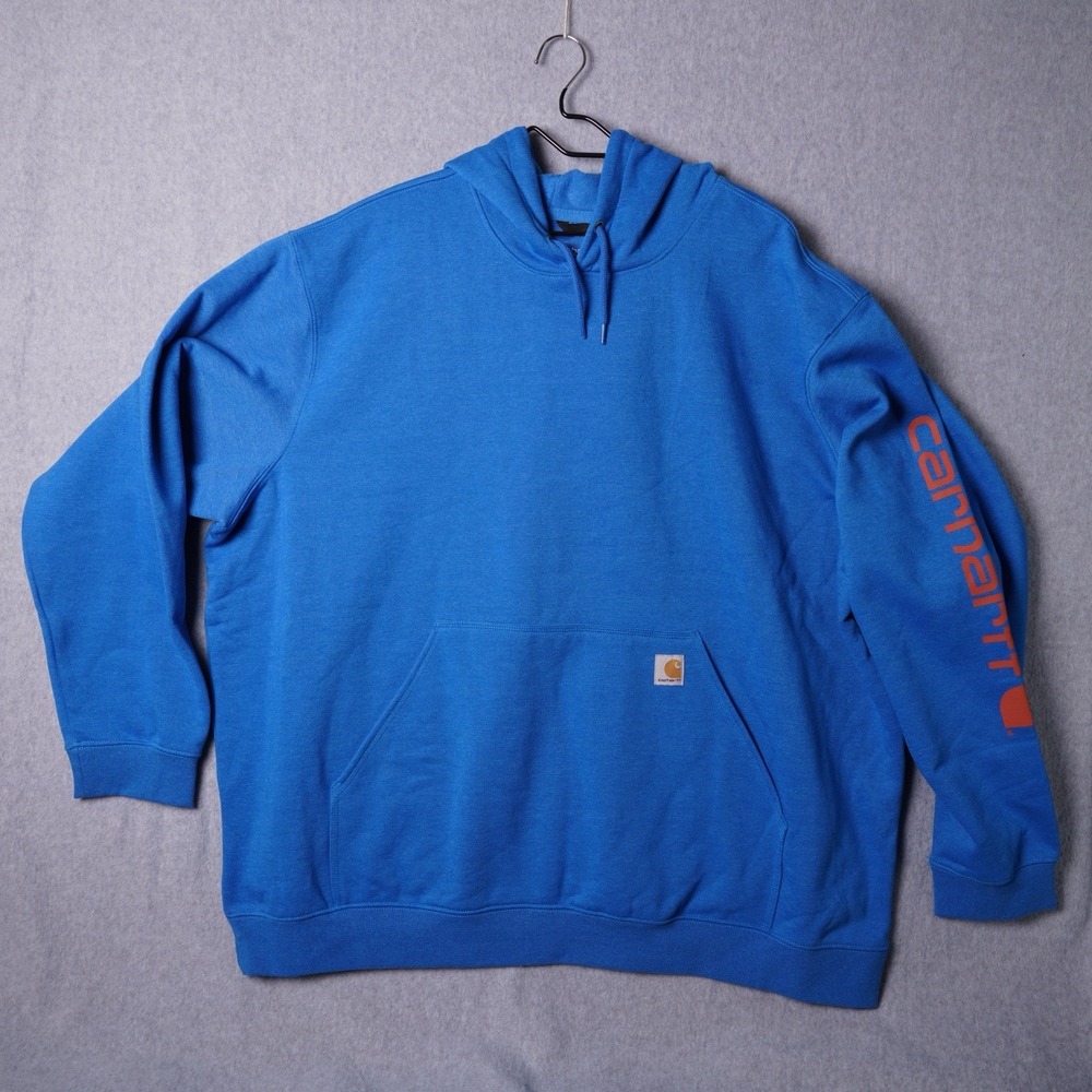 Carhartt‎ K288 Blue 4XL Midweight Logo Sleeve Sweatshirt NWT Men's Crewneck